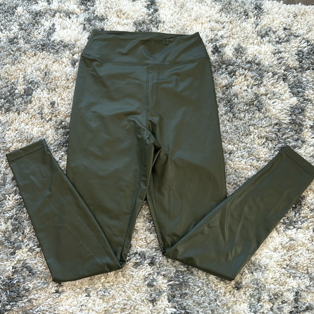 Offline by Aerie - Olive leather legging size M